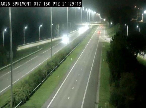 <h2>Webcam A26 (E25) à Sprimont, sur l'autoroute entre Liège et Arlon. Vue orientée vers le Luxembourg</h2>