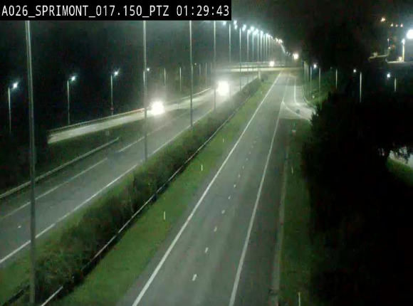 <h2>Webcam A26 (E25) à Sprimont, sur l'autoroute entre Liège et Arlon. Vue orientée vers le Luxembourg</h2>