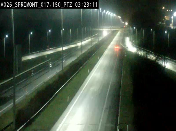 <h2>Webcam A26 (E25) à Sprimont, sur l'autoroute entre Liège et Arlon. Vue orientée vers le Luxembourg</h2>