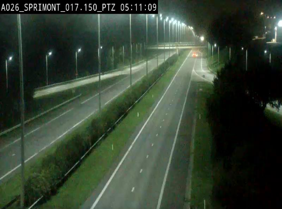 <h2>Webcam A26 (E25) à Sprimont, sur l'autoroute entre Liège et Arlon. Vue orientée vers le Luxembourg</h2>