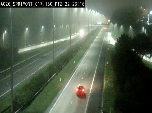 <h2>Webcam A26 (E25) à Sprimont, sur l'autoroute entre Liège et Arlon. Vue orientée vers le Luxembourg</h2>