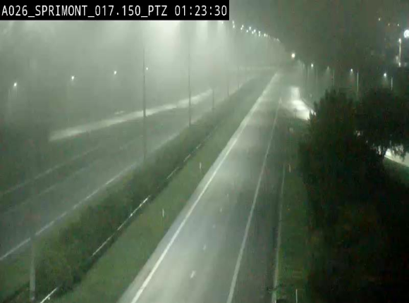 <h2>Webcam A26 (E25) à Sprimont, sur l'autoroute entre Liège et Arlon. Vue orientée vers le Luxembourg</h2>