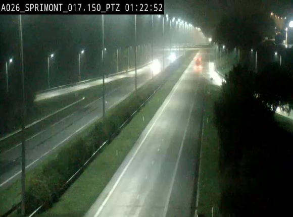 <h2>Webcam A26 (E25) à Sprimont, sur l'autoroute entre Liège et Arlon. Vue orientée vers le Luxembourg</h2>