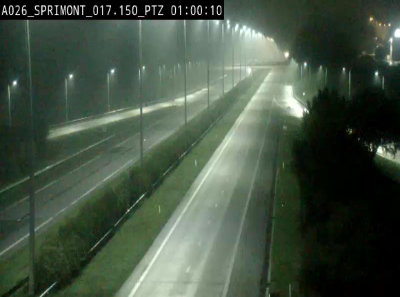 <h2>Webcam A26 (E25) à Sprimont, sur l'autoroute entre Liège et Arlon. Vue orientée vers le Luxembourg</h2>