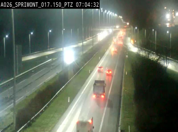 <h2>Webcam A26 (E25) à Sprimont, sur l'autoroute entre Liège et Arlon. Vue orientée vers le Luxembourg</h2>
