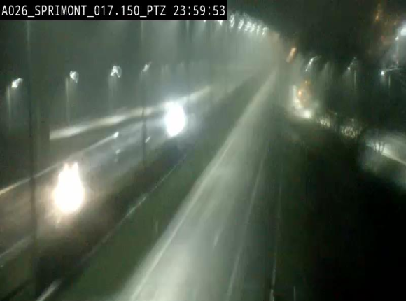 <h2>Webcam A26 (E25) à Sprimont, sur l'autoroute entre Liège et Arlon. Vue orientée vers le Luxembourg</h2>
