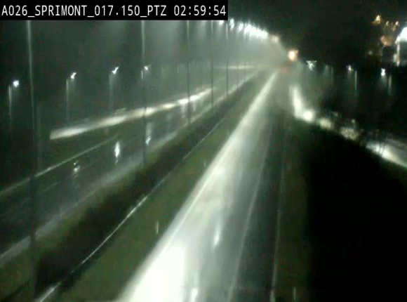 <h2>Webcam A26 (E25) à Sprimont, sur l'autoroute entre Liège et Arlon. Vue orientée vers le Luxembourg</h2>