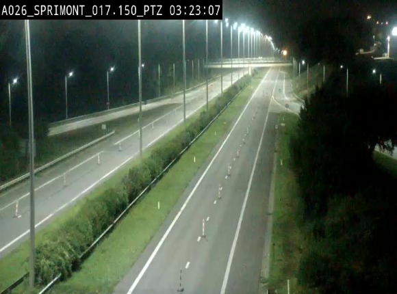 <h2>Webcam A26 (E25) à Sprimont, sur l'autoroute entre Liège et Arlon. Vue orientée vers le Luxembourg</h2>