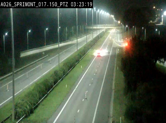 <h2>Webcam A26 (E25) à Sprimont, sur l'autoroute entre Liège et Arlon. Vue orientée vers le Luxembourg</h2>