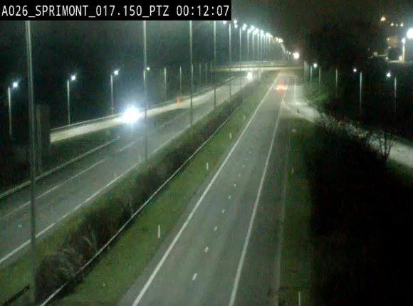 <h2>Webcam A26 (E25) à Sprimont, sur l'autoroute entre Liège et Arlon. Vue orientée vers le Luxembourg</h2>