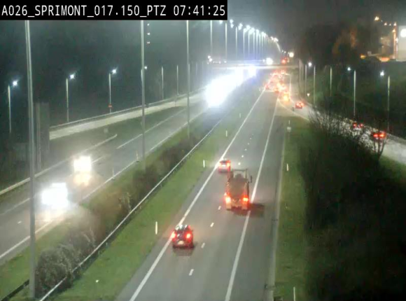 <h2>Webcam A26 (E25) à Sprimont, sur l'autoroute entre Liège et Arlon. Vue orientée vers le Luxembourg</h2>