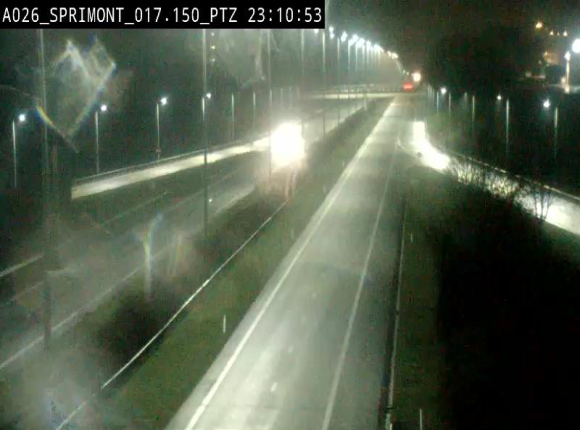 <h2>Webcam A26 (E25) à Sprimont, sur l'autoroute entre Liège et Arlon. Vue orientée vers le Luxembourg</h2>
