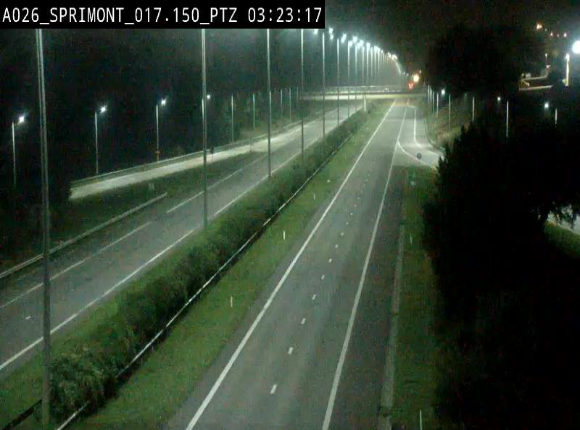 <h2>Webcam A26 (E25) à Sprimont, sur l'autoroute entre Liège et Arlon. Vue orientée vers le Luxembourg</h2>