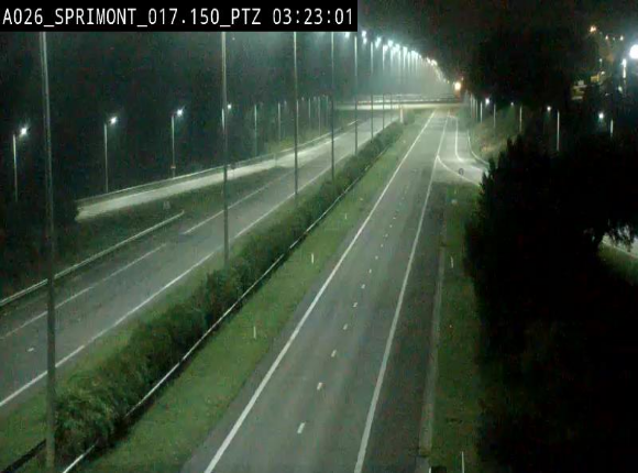 <h2>Webcam A26 (E25) à Sprimont, sur l'autoroute entre Liège et Arlon. Vue orientée vers le Luxembourg</h2>