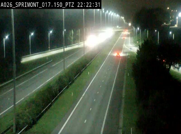 <h2>Webcam A26 (E25) à Sprimont, sur l'autoroute entre Liège et Arlon. Vue orientée vers le Luxembourg</h2>