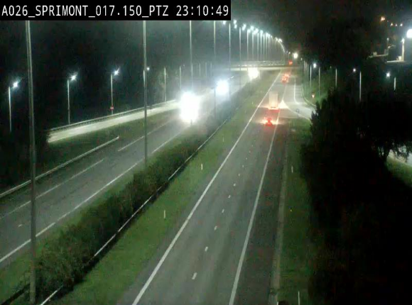 <h2>Webcam A26 (E25) à Sprimont, sur l'autoroute entre Liège et Arlon. Vue orientée vers le Luxembourg</h2>