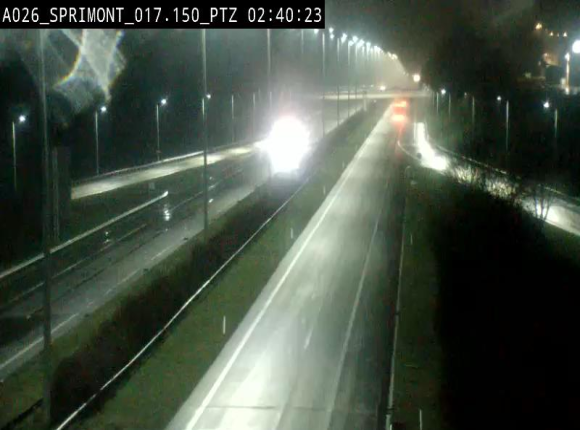 <h2>Webcam A26 (E25) à Sprimont, sur l'autoroute entre Liège et Arlon. Vue orientée vers le Luxembourg</h2>