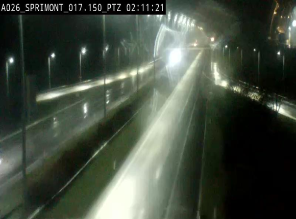 <h2>Webcam A26 (E25) à Sprimont, sur l'autoroute entre Liège et Arlon. Vue orientée vers le Luxembourg</h2>