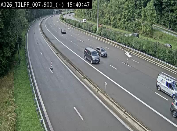 <h2>Webcam autoroute A26/E25 à Esneux, en Belgique en direction Luxembourg - BK 7.9</h2>