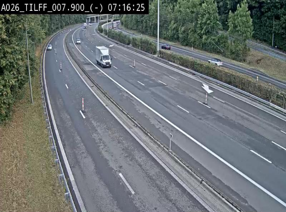 <h2>Webcam autoroute A26/E25 à Esneux, en Belgique en direction Luxembourg - BK 7.9</h2>