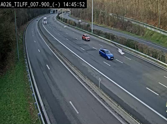 Webcam autoroute A26/E25 à Esneux, en Belgique en direction Luxembourg - BK 7.9