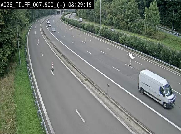 <h2>Webcam autoroute A26/E25 à Esneux, en Belgique en direction Luxembourg - BK 7.9</h2>
