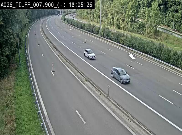 <h2>Webcam autoroute A26/E25 à Esneux, en Belgique en direction Luxembourg - BK 7.9</h2>