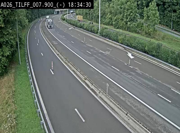 Webcam autoroute A26/E25 à Esneux, en Belgique en direction Luxembourg - BK 7.9