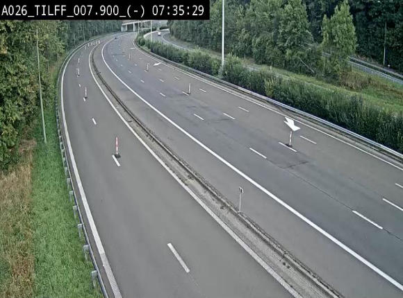 <h2>Webcam autoroute A26/E25 à Esneux, en Belgique en direction Luxembourg - BK 7.9</h2>