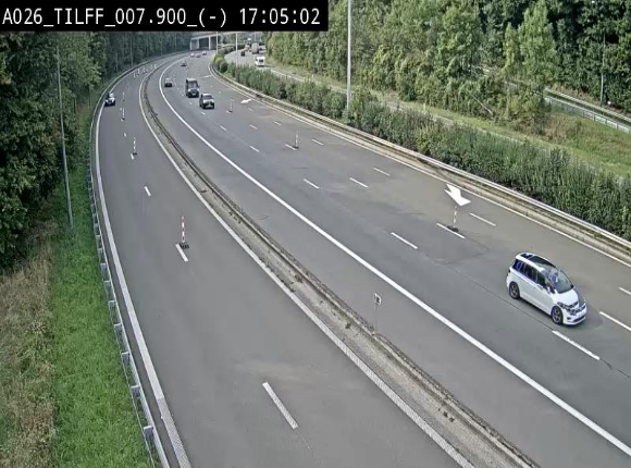 <h2>Webcam autoroute A26/E25 à Esneux, en Belgique en direction Luxembourg - BK 7.9</h2>