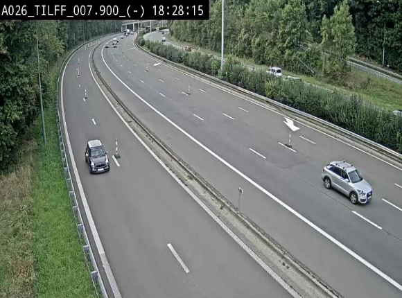 <h2>Webcam autoroute A26/E25 à Esneux, en Belgique en direction Luxembourg - BK 7.9</h2>