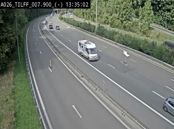 <h2>Webcam autoroute A26/E25 à Esneux, en Belgique en direction Luxembourg - BK 7.9</h2>