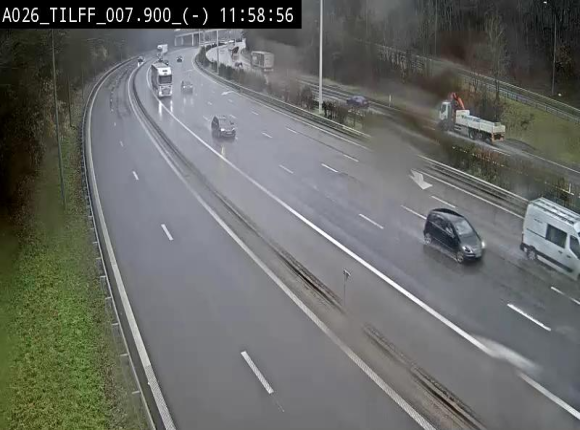 <h2>Webcam autoroute A26/E25 à Esneux, en Belgique en direction Luxembourg - BK 7.9</h2>