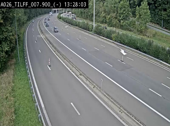<h2>Webcam autoroute A26/E25 à Esneux, en Belgique en direction Luxembourg - BK 7.9</h2>
