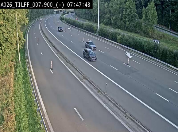 <h2>Webcam autoroute A26/E25 à Esneux, en Belgique en direction Luxembourg - BK 7.9</h2>