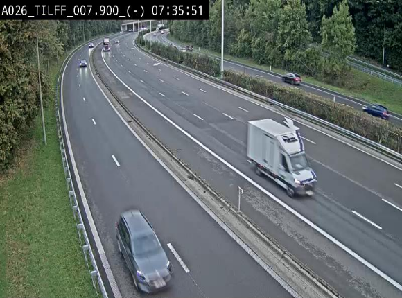 <h2>Webcam autoroute A26/E25 à Esneux, en Belgique en direction Luxembourg - BK 7.9</h2>