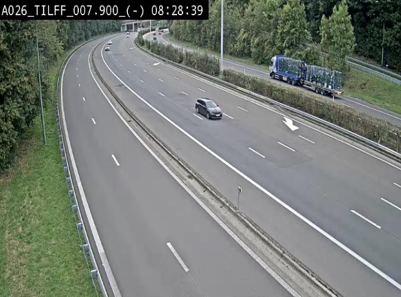 <h2>Webcam autoroute A26/E25 à Esneux, en Belgique en direction Luxembourg - BK 7.9</h2>