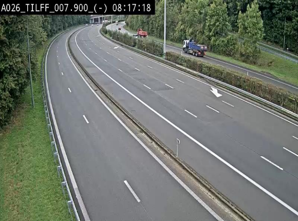 Webcam autoroute A26/E25 à Esneux, en Belgique en direction Luxembourg - BK 7.9