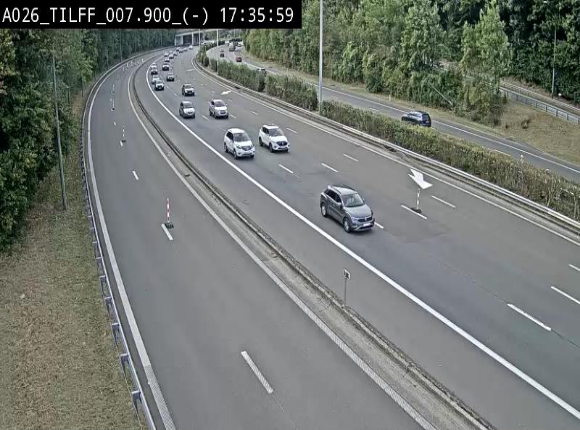 <h2>Webcam autoroute A26/E25 à Esneux, en Belgique en direction Luxembourg - BK 7.9</h2>