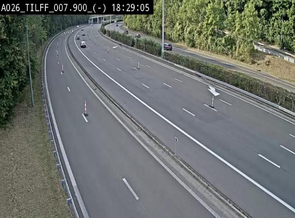 <h2>Webcam autoroute A26/E25 à Esneux, en Belgique en direction Luxembourg - BK 7.9</h2>
