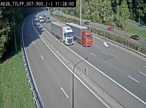 <h2>Webcam autoroute A26/E25 à Esneux, en Belgique en direction Luxembourg - BK 7.9</h2>