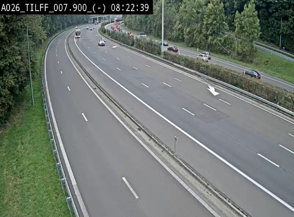 <h2>Webcam autoroute A26/E25 à Esneux, en Belgique en direction Luxembourg - BK 7.9</h2>