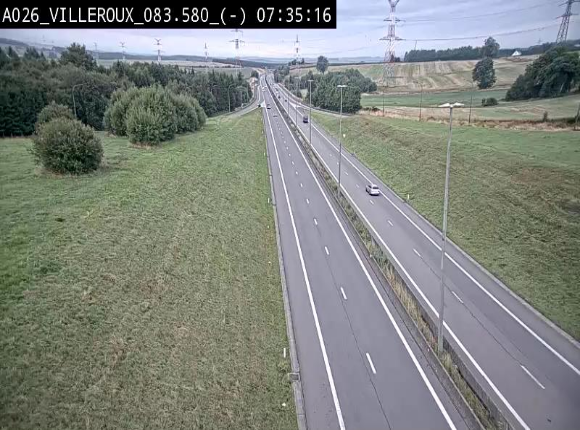 <h2>Webcam autoroute A26/E25 à hauteur de Vaux-sur-Sûre, à la jonction avec la N85 en direction de Liège - BK 83.6</h2>