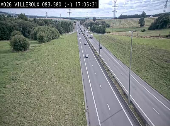 <h2>Webcam autoroute A26/E25 à hauteur de Vaux-sur-Sûre, à la jonction avec la N85 en direction de Liège - BK 83.6</h2>