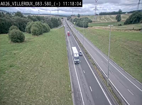 <h2>Webcam autoroute A26/E25 à hauteur de Vaux-sur-Sûre, à la jonction avec la N85 en direction de Liège - BK 83.6</h2>