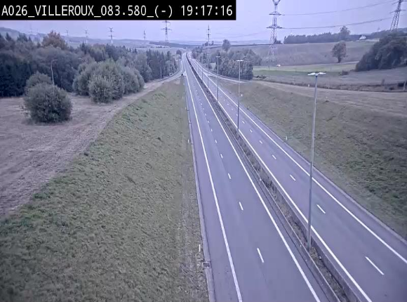 <h2>Webcam autoroute A26/E25 à hauteur de Vaux-sur-Sûre, à la jonction avec la N85 en direction de Liège - BK 83.6</h2>