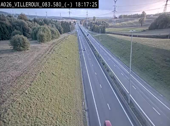 <h2>Webcam autoroute A26/E25 à hauteur de Vaux-sur-Sûre, à la jonction avec la N85 en direction de Liège - BK 83.6</h2>