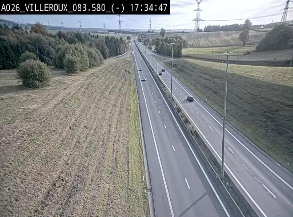 <h2>Webcam autoroute A26/E25 à hauteur de Vaux-sur-Sûre, à la jonction avec la N85 en direction de Liège - BK 83.6</h2>
