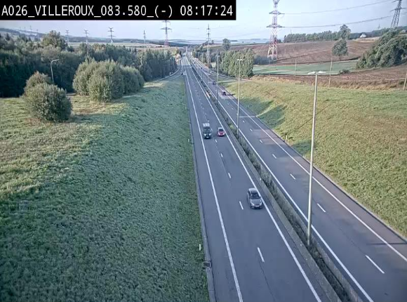 <h2>Webcam autoroute A26/E25 à hauteur de Vaux-sur-Sûre, à la jonction avec la N85 en direction de Liège - BK 83.6</h2>