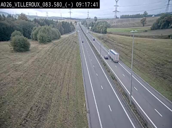 <h2>Webcam autoroute A26/E25 à hauteur de Vaux-sur-Sûre, à la jonction avec la N85 en direction de Liège - BK 83.6</h2>